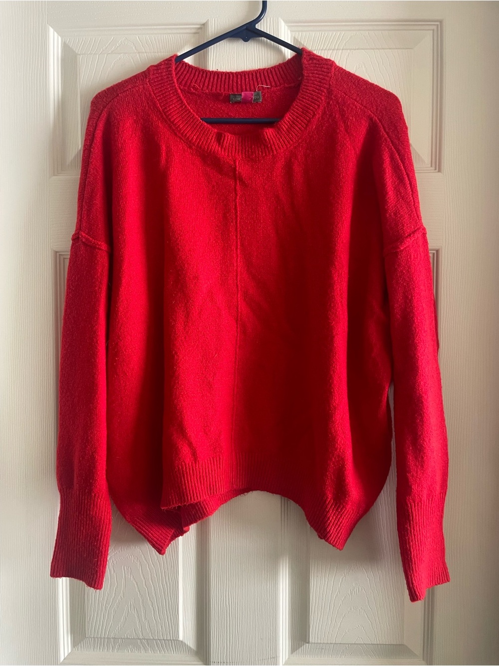 Vince Camuto Vibrant Red Crewneck Sweater